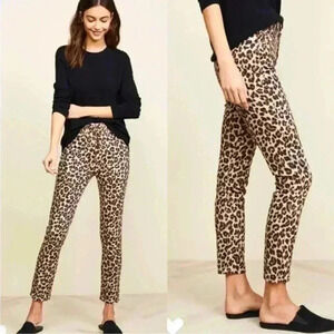 Veronica Beard Leopard Debbie 10" Skinny Jean EUC Size 24